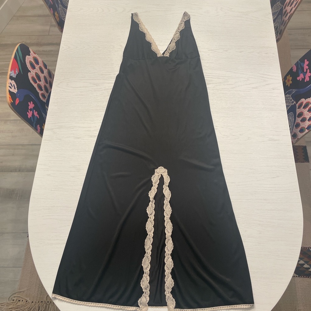 Black slip dress